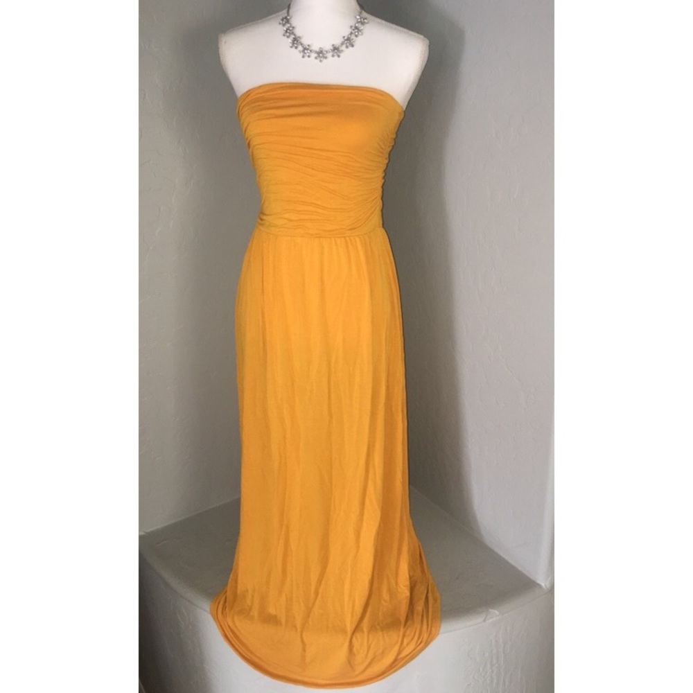 Long yellow maxi stress